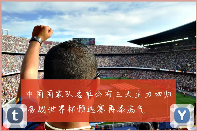 中国国家队名单公布三大主力回归 备战世界杯预选赛再添底气